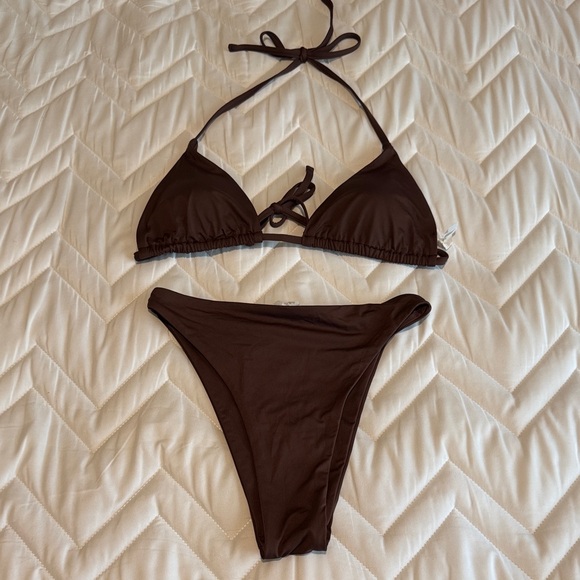 Toluca Other - Toluca Swim Classic Brown Bikini Set